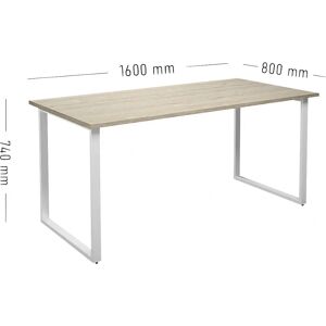 Mesa multifuncional Kaiserkraft DUO-O - Escritorio, Blanco, 1600x800mm Mesa multifuncional Kaiserkraft DUO-O - Escritorio, Blanco, 1600x800mm