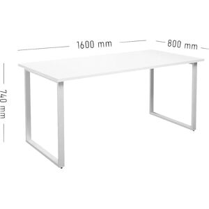 Kaiserkraft Scrivania Multifunzionale Bianca DUO-O - Tavolo Laminato Rettangolare Kaiserkraft Scrivania Multifunzionale Bianca DUO-O - Tavolo Laminato Rettangolare