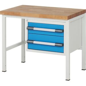 Eurokraft Pro Banco da lavoro - Serie 8000, Piano in faggio, 2 cassetti, 1250x700mm Eurokraft Pro Banco da lavoro - Serie 8000, Piano in faggio, 2 cassetti, 1250x700mm