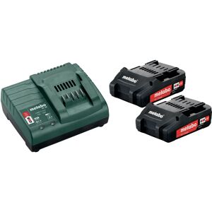 Metabo Battery & Charger Set - 18V 2x2 Ah Li-Ion Metabo Battery & Charger Set - 18V 2x2 Ah Li-Ion