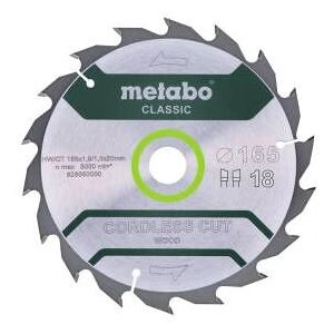 Metabo Kreissägeblatt - 165mm, 18 Zähne, HW/CT Metabo Kreissägeblatt - 165mm, 18 Zähne, HW/CT