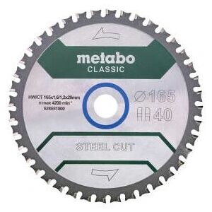 Metabo Model 628651000 Circular Saw Blade - Steel, 165mm, 40T Metabo Model 628651000 Circular Saw Blade - Steel, 165mm, 40T
