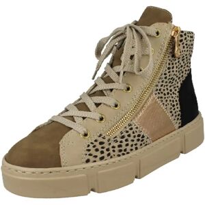 Rieker N5931-62 Beige Reißverschlussstiefel - Stiefel Rieker N5931-62 Beige Reißverschlussstiefel - Stiefel