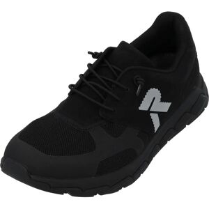 RIEKER SPORT Preston Men's Slip-On Sneakers black nubuk leather imitation textile sporty shoes - Sneakers RIEKER SPORT Preston Men's Slip-On Sneakers black nubuk leather imitation textile sporty shoes - Sneakers