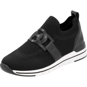 Remonte Knitup 221 Chaussures Slip-On Sportives Noires - Baskets - Publicité Remonte Knitup 221 Chaussures Slip-On Sportives Noires - Baskets - Publicité
