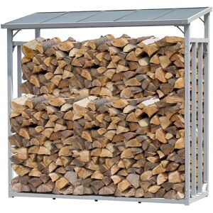 Estante de armazenamento de lenha Quick Star - 185x70x185 cm Jardim Estante de armazenamento de lenha Quick Star - 185x70x185 cm Jardim