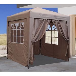 Quick-Star Pavillon Pliant pour Jardin - 2x2m Beige avec 4 Murs - Publicité Quick-Star Pavillon Pliant pour Jardin - 2x2m Beige avec 4 Murs - Publicité