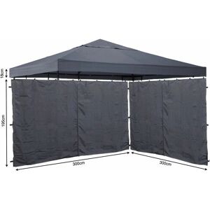 Juego de recambio para gazebo de jardín Quick-star - 3x3m, Gris Juego de recambio para gazebo de jardín Quick-star - 3x3m, Gris