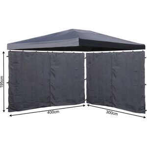 Quick Star - 3x4m - Antracita - Kit de techo para gazebo Quick Star - 3x4m - Antracita - Kit de techo para gazebo