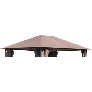 QUICK STAR - Techo de reemplazo para Gazebo 3x4m - Marrón-Gris QUICK STAR - Techo de reemplazo para Gazebo 3x4m - Marrón-Gris