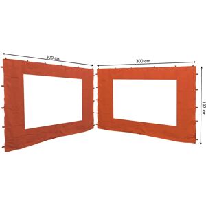 Quick Star 2 Murs Latéraux pour Gazebo - 300x197cm, Rouge-Orange - Publicité Quick Star 2 Murs Latéraux pour Gazebo - 300x197cm, Rouge-Orange - Publicité