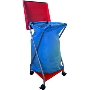 Supporto sacchetti rifiuti Quick Star - 120L, 4 ruote, coperchio in acciaio Supporto sacchetti rifiuti Quick Star - 120L, 4 ruote, coperchio in acciaio