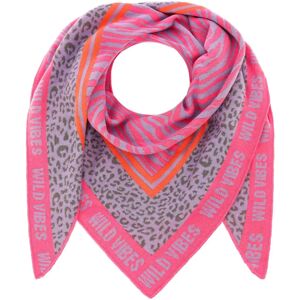ZWILLINGSHERZ Grau Baumwollmischung Geometrisches Tuch - Accessoire ZWILLINGSHERZ Grau Baumwollmischung Geometrisches Tuch - Accessoire