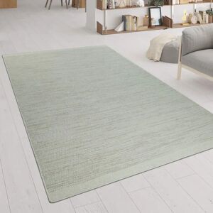 Tappeto Bianco Fatto a Mano in Lana e Cotone - Stile Scandinavo Minimalista Tappeto Bianco Fatto a Mano in Lana e Cotone - Stile Scandinavo Minimalista