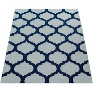PACO HOME Weiß Blau 3D Marokkanischer Innen Außen Teppich - 160x230cm PACO HOME Weiß Blau 3D Marokkanischer Innen Außen Teppich - 160x230cm
