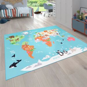 PACO HOME Bino 564 Kinderteppich - Weltkarte - 200x290 cm PACO HOME Bino 564 Kinderteppich - Weltkarte - 200x290 cm