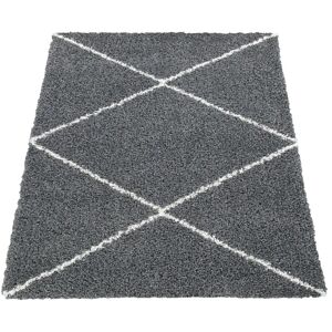 PACO HOME - Hochflor-Teppich mit Skandinavischem Rautenmuster - Teppich PACO HOME - Hochflor-Teppich mit Skandinavischem Rautenmuster - Teppich