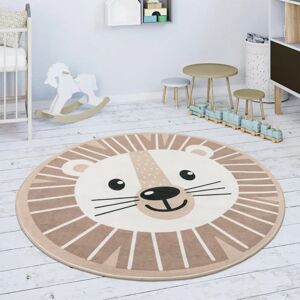 Paco Home - Runde Kinderteppich mit Löwenmotiv - Spielzimmer Paco Home - Runde Kinderteppich mit Löwenmotiv - Spielzimmer