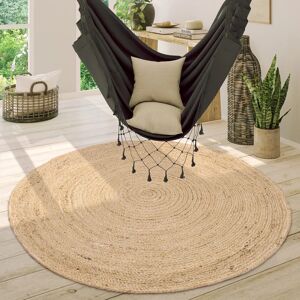PACO HOME Viborg 595 Elfenbein runder Jute-Teppich - Teppich PACO HOME Viborg 595 Elfenbein runder Jute-Teppich - Teppich