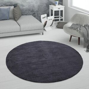 Paco Home - Alfombra Redonda Monocromática Hecha a Mano - 160cm Paco Home - Alfombra Redonda Monocromática Hecha a Mano - 160cm