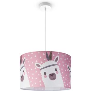 PACO HOME Lámpara infantil blanca con diseño de lama - Luz de techo PACO HOME Lámpara infantil blanca con diseño de lama - Luz de techo