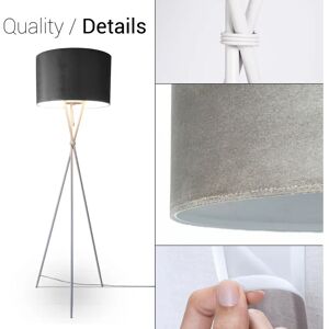 Lámpara de Pie Lila de Terciopelo - 177,5cm, Diseño Tripode Lámpara de Pie Lila de Terciopelo - 177,5cm, Diseño Tripode