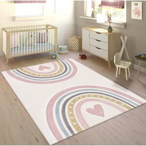 PACO HOME Cosmos 351 Kinderteppich - Regenbogen & Herz - Weich & Robust PACO HOME Cosmos 351 Kinderteppich - Regenbogen & Herz - Weich & Robust