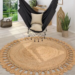 Tapis rond Viborg 597 en jute - Nature, Boho, Ethno - PACO HOME - Publicité Tapis rond Viborg 597 en jute - Nature, Boho, Ethno - PACO HOME - Publicité