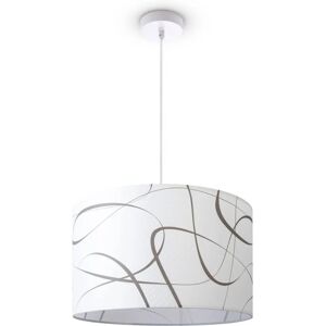 PACO HOME Lámpara de Techo Moderna en Tela Blanca PACO HOME Lámpara de Techo Moderna en Tela Blanca