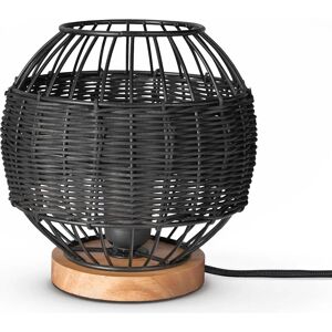 Lámpara de mesa negra PACO HOME PUGLO de ratán - Lámpara de mesa Lámpara de mesa negra PACO HOME PUGLO de ratán - Lámpara de mesa