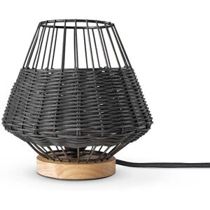 Lámpara de Mesa PACO HOME PUNTO Negra - Lámpara Rattan para Estilo Boho y Rústico Lámpara de Mesa PACO HOME PUNTO Negra - Lámpara Rattan para Estilo Boho y Rústico