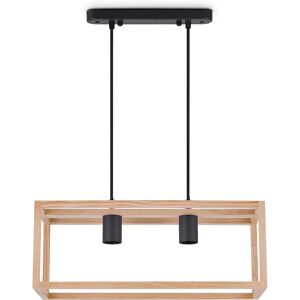 PACO HOME BJÖRN Lámpara Colgante - Madera Natural, 19cm, Negro PACO HOME BJÖRN Lámpara Colgante - Madera Natural, 19cm, Negro