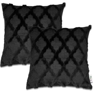 Set di 2 copricuscini PACO HOME - Federe nere Set di 2 copricuscini PACO HOME - Federe nere