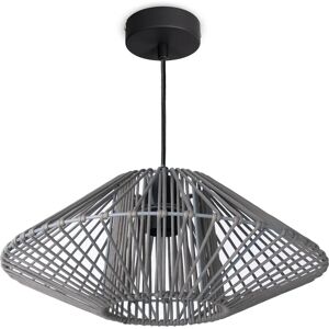 Paco Home - Lámpara Colgante LED Salón - Negro - Mimbre - Lámpara colgante Paco Home - Lámpara Colgante LED Salón - Negro - Mimbre - Lámpara colgante