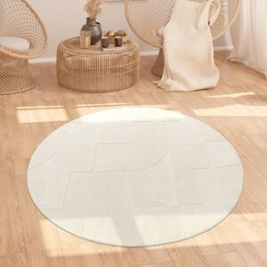 Paco Home - Alfombra Grande Crema Abstracta Escandinava de Pelo Largo - Salón Paco Home - Alfombra Grande Crema Abstracta Escandinava de Pelo Largo - Salón