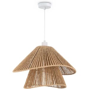 Lámpara Colgante Boho Blanca de Paco Home - Iluminación para Comedor y Salón Lámpara Colgante Boho Blanca de Paco Home - Iluminación para Comedor y Salón