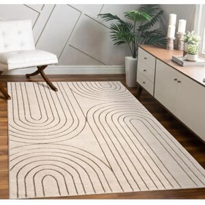 PACO HOME Tuana 215 Beigefarbener Geometrischer Kurzflor-Teppich PACO HOME Tuana 215 Beigefarbener Geometrischer Kurzflor-Teppich