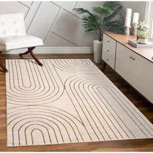 Paco Home - Geometric 3D Scandi - Beige - Short pile - Teppich Paco Home - Geometric 3D Scandi - Beige - Short pile - Teppich