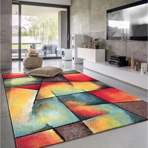 Alfombra Multicolor 6 de Pelo Corto - Diseño Geométrico 3D para Salón 80x300cm Alfombra Multicolor 6 de Pelo Corto - Diseño Geométrico 3D para Salón 80x300cm