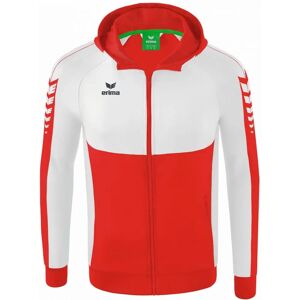 ERIMA Six Wings Training Jacket - Red/White, Hood, Large ERIMA Six Wings Training Jacket - Red/White, Hood, Large