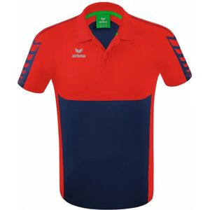 ERIMA Six Wings Polo Shirt - Blue Red - M - Sporty Elegant ERIMA Six Wings Polo Shirt - Blue Red - M - Sporty Elegant