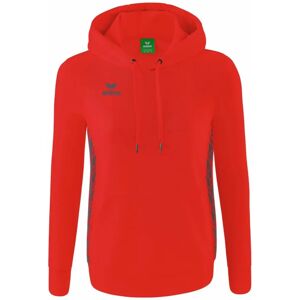 ERIMA Damen Essential Team Kapuzensweat - female - red/slate grey - 34 ERIMA Damen Essential Team Kapuzensweat - female - red/slate grey - 34
