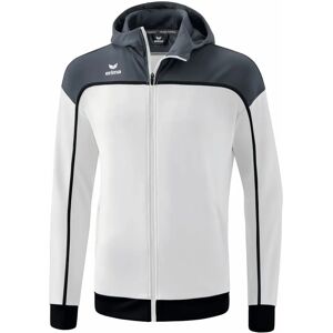 ERIMA Kids Hoodie Training Jacket - Unisex - White/Slate Grey/Black - 164 ERIMA Kids Hoodie Training Jacket - Unisex - White/Slate Grey/Black - 164