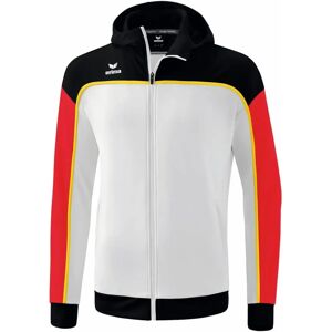 ERIMA Men's Hooded Change Training Jacket - White/Black/Red - L ERIMA Men's Hooded Change Training Jacket - White/Black/Red - L