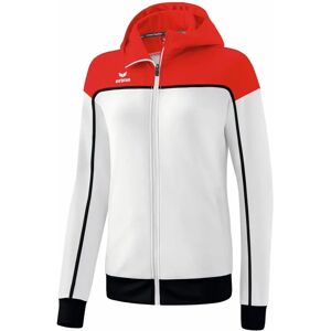 ERIMA Damen Model Change Training Jacket with Hood - White/Red/Black - 42 ERIMA Damen Model Change Training Jacket with Hood - White/Red/Black - 42