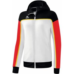ERIMA Casaco de treino de mulher com capuz - branco/preto/vermelho - 34 ERIMA Casaco de treino de mulher com capuz - branco/preto/vermelho - 34