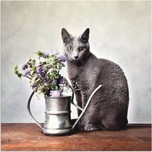 ARTland - Katze mit Deko - 30x30 cm - Wall art ARTland - Katze mit Deko - 30x30 cm - Wall art