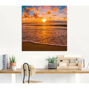 ARTLAND - Schönes tropisches Sonnenuntergang am Strand - Glass wall art ARTLAND - Schönes tropisches Sonnenuntergang am Strand - Glass wall art