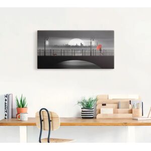 ARTLAND Die Brücke im Regen - Schwarzes Wandbild ARTLAND Die Brücke im Regen - Schwarzes Wandbild