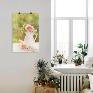 ARTLAND - Vintage Rosen in Vase - Grün - 40x60 cm - Wandkunst ARTLAND - Vintage Rosen in Vase - Grün - 40x60 cm - Wandkunst